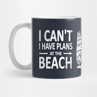 I CAN'T I Have PLANS at the BEACH Funny Windsurfing White Mug